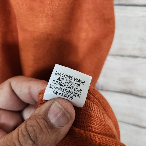 NWT Roolee Women's Burnt Orange Pockets Maxi Zipper Back Stretchy Dress Size M - Picture 11 of 16